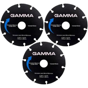 Imagem de Disco de Corte 110mm em Tungstênio para Madeira com 3 unidades GAMMA