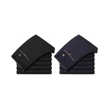 Imagem de Calças Sociais Masculinas Pretas Slim-Fit Confortáveis Para Todas as E