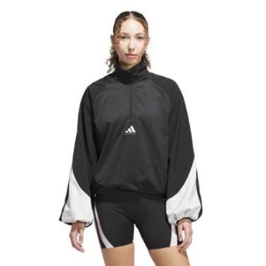 Imagem de Blusa Meio Zíper Basketball Pullover Adidas Feminino-Feminino