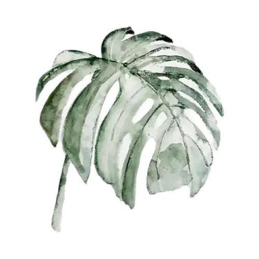 Imagem de Arte Em Tela Moderna E Simples Com Folhas Verdes Para Decoração De Par