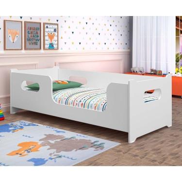 Imagem de Mini Cama Infantil Com Guarda Pequenina Branco