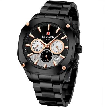 Imagem de Relógio De Pulso Masculino Analógico Em Aço Inoxidável Quadrado Esportivo