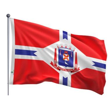 Imagem de Bandeira do Município de Franco da Rocha Uma Face Estampada Tamanho 90