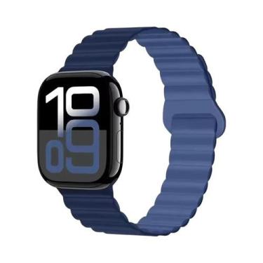 Imagem de Pulseira Esportiva Magnética De Silicone 42mm 44mm 45mm 46mm 49mm Para