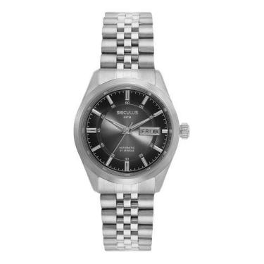 Imagem de Relógio Seculus Automático Masc. Casual Preto 77361g0svna1 Prateado Pr