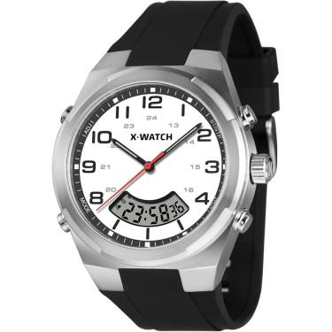 Imagem de Relógio X-Watch Masculino Ref: Xmspa035 B2px Anadigi Prateado