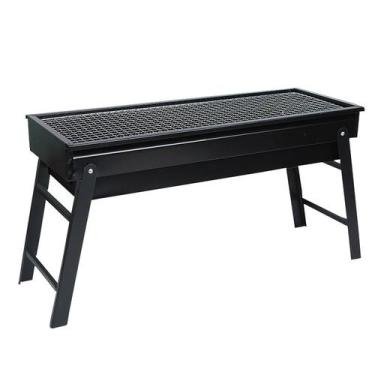 Imagem de Mini Churrasqueira Portatil Dobravel Com Gaveta Preta 60cm SNH55 Snel 