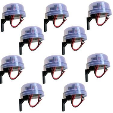 Imagem de Kit 40 Relé Fotocélula Sensor Bivolt Com Suporte 127v 220v - QUALITRON