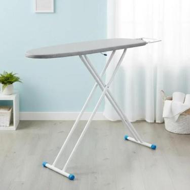 Imagem de Tábua de Passar Roupa em Aço com Altura Regulável e Suporte para Ferro