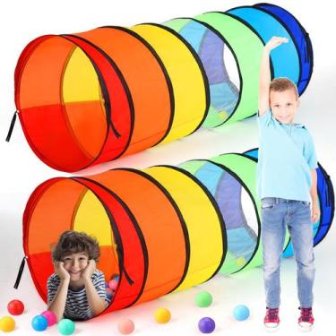 Imagem de Play Tunnel PullCrease Giant de 70,9 polegadas para crianças com malha