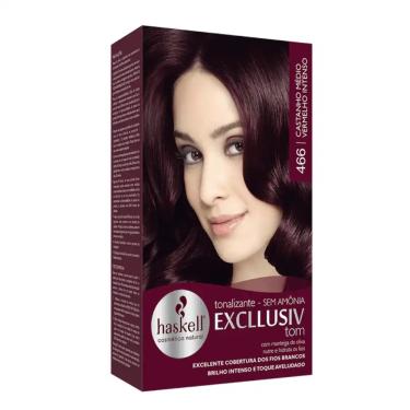 Imagem de Tonalizante Haskell Excllusiv Tom 466 Castanho Médio Vermelho Intenso