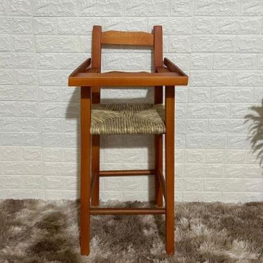 Imagem de Cadeira de Alimentação Infantil Assento de Palha - Verniz - Floresta C