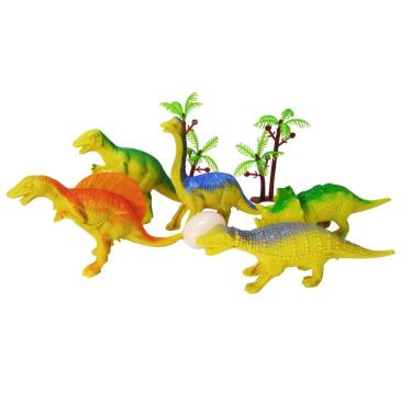 Imagem de Brinquedo Kit Dinossauros de Plástico Com 10 Peças
