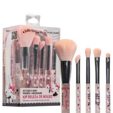 Imagem de Kit de Mini Pincéis com Nécessaire de Bolsa Hello Kitty Klass Vough