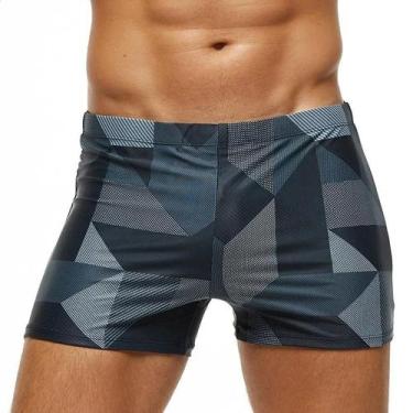 Imagem de Moda Praia Masculina plus Size ESCATCH 2025: Sunga Estampada Elástica 