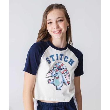 Imagem de Blusa Juvenil Cropped Stitch Tam 10 a 16 Off White-78074 - DISNEY, 14,