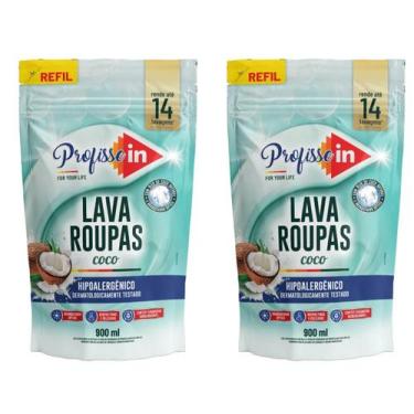 Imagem de Kit com 2 Lava Roupas Líquido de Coco Profisse In 900ml