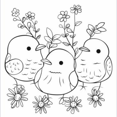 Imagem de Pano de Prato Riscado Estilotex - Coleção 2, PINTINHOS