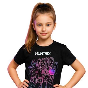 Imagem de Camiseta menina Huntrix Kpop Guerreiras Camisetinha Premium Estampa Du