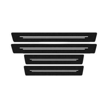 Imagem de Faixa De Proteção Para Porta De Carro Em Fibra De Carbono E Couro, Ade