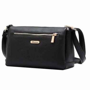 Imagem de Bolsa Feminina Elegante com Compartimentos Extras Chenson, Preto, UN