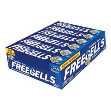 Imagem de Bala Drops Freegells Eucalipto Riclan C/ 12u 334,8g