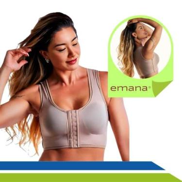Imagem de Sutiã Pós-Cirúrgico Emana Regata Mamoplastia Mastectomia Média Compres