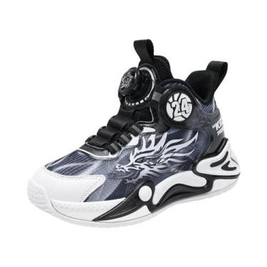 Imagem de Tênis De Basquete Masculino Luxuoso Com Sola Macia Para Crianças, Calç