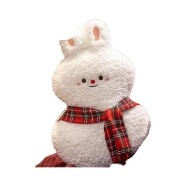 Imagem de Almofada De Pelúcia De Natal: Boneco Fofo De Papai Noel E Rena, Decora