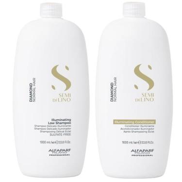 Imagem de Kit alfaparf semi di lino diamond condicionador shampoo