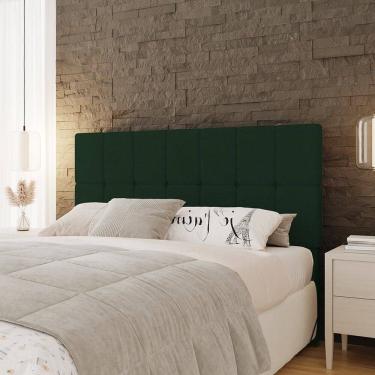 Imagem de Cabeceira Queen 162cm Bouclé Estofada Design Moderno para Quarto Linea Verde