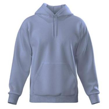 Imagem de Blusa de Frio Moletom Canguru Com Capuz Masculino Liso Casual-Masculino