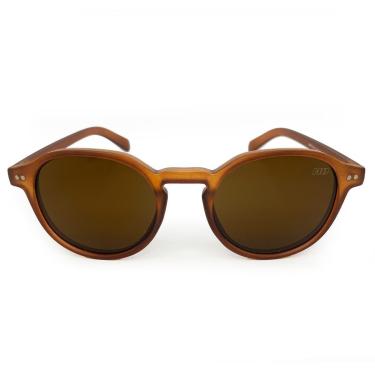 Imagem de Óculos de sol HD Round Caramelo armação hastes caramelo transparente lentes proteção UV-Feminino