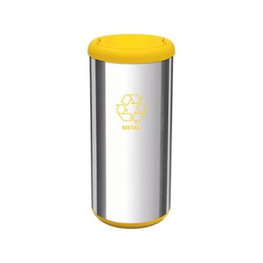 Imagem de Lixeira Inox Tramontina Cápsula Selecta Plus Basculante Scotch Brite  