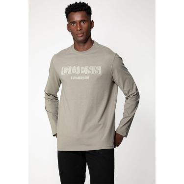 Imagem de Camiseta Logo Flocado Manga Longa Verde-Masculino