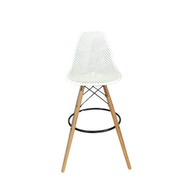 Imagem de Banqueta Alta ColmeiaCharles Eames Eiffel 133PPF BRANCA - BRASIL CHAIR
