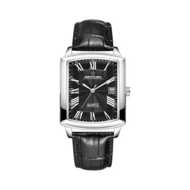 Imagem de Relógio Masculino De Quartzo MAOYUAN Quadrado De Couro Impermeável Com