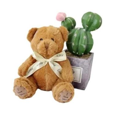 Imagem de Urso De Pelúcia Macio De 18cm Para Crianças, Meninas E Bebês - Present