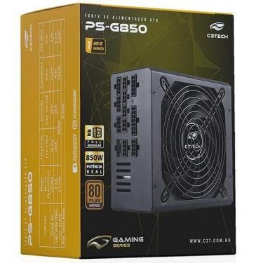 Imagem de Fonte ATX 850W FULL Modular PS-G850 Bronze C3 TECH Gaming
