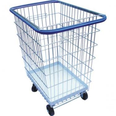 Imagem de Carrinho de Compras para Condomínio 300L com Bandeja Capacidade 300L Estrutura em Aço Carbono SAE 1020 Galvanizado Prata