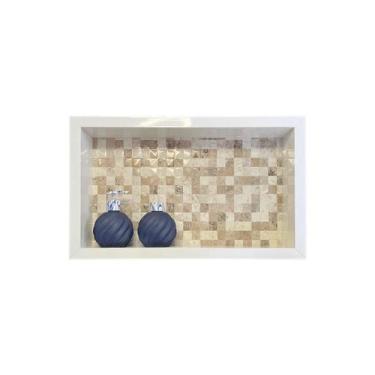 Imagem de Nicho Banheiro Porcelanato box 30x50x11 Borda De Alumínio. - Belo Nich