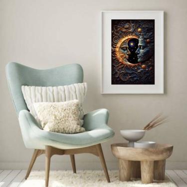 Imagem de Quadro O Encontro Do Sol E Da Lua - 60x48cm