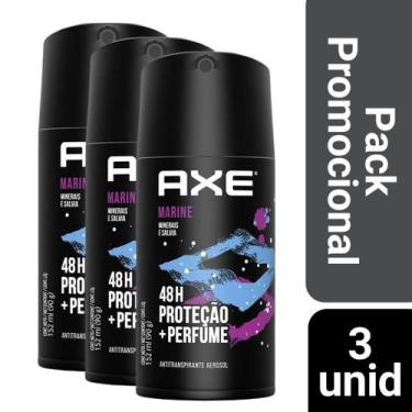Imagem de Kit 3 Desodorante Axe Marine 48h 150ml
