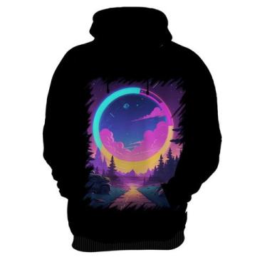 Imagem de Blusa de Frio Vaporwave Paisagem Estilosa Púrpura 8 - Kasubeck Store®,