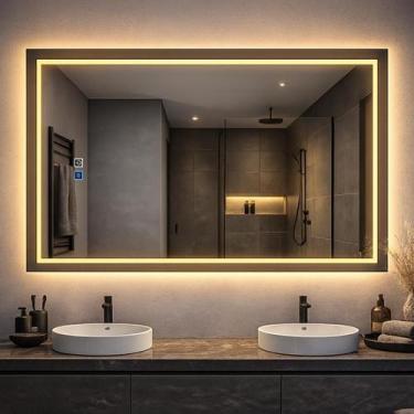 Imagem de Espelho Led Banheiro 3 Cores De Luz Com Desembaçador 70x90cm - Fino In