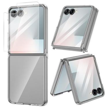 Imagem de Capa de telefone VEGO Galaxy Z Flip 7 TPU transparente com protetor de