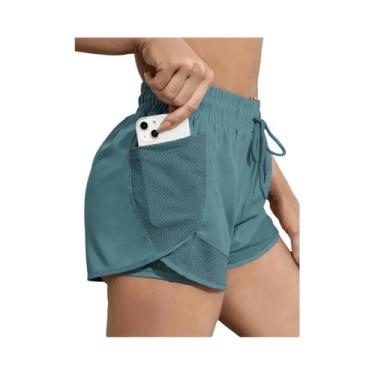 Imagem de Shorts Esportivos Elásticos Femininos Com Bolsos, Leggings De Yoga, Sh