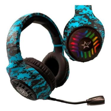 Imagem de Headphone Gamer Azul Celeste com Som de Alta Definição e Design Confor