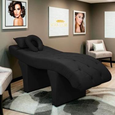 Imagem de Maca Lash Designer Cilios Estofada Estética Veludo Preto - SOFA STORE
