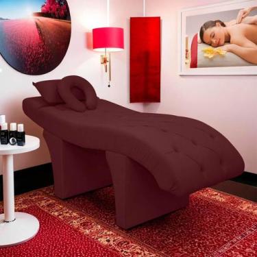 Imagem de Maca Lash Designer Cilios Estofada Estética Veludo Marsala - SOFA STOR